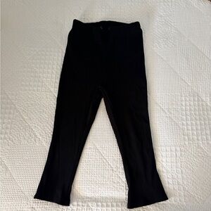Fashion Nova Black Ribbed Capri Leggings